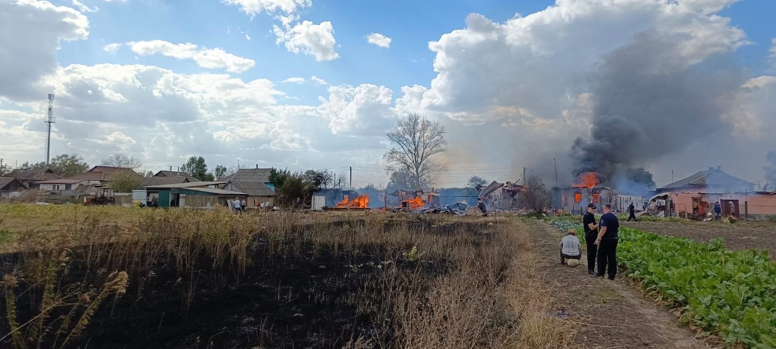 Пожар в с. Карманово Железногорского района.